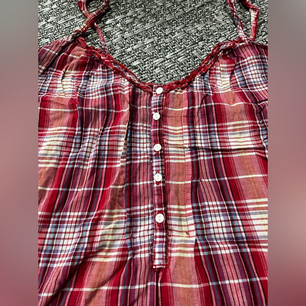 Ardene | Pink Plaid Lightweight Tank - Picture 5 of 13